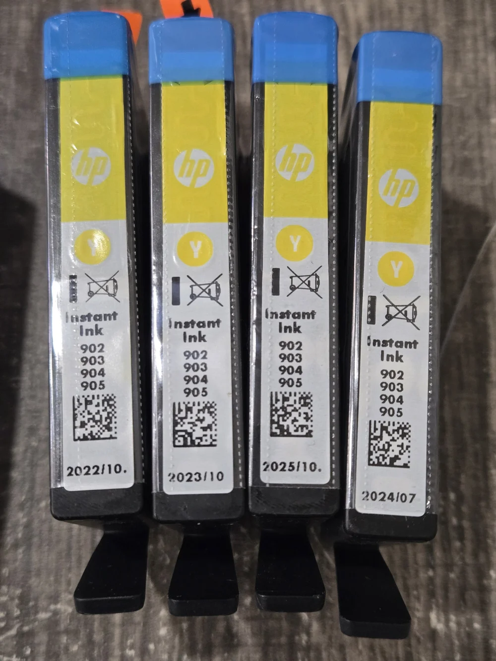 HP Instant Ink Lot Cyan, Yellow, Magenta, Black 902 903 904 905 Dates Vary